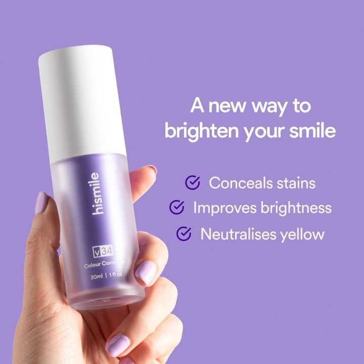 Hismile V34 Purple Whitening Toothpaste – Remove Stains, Fresh Breath