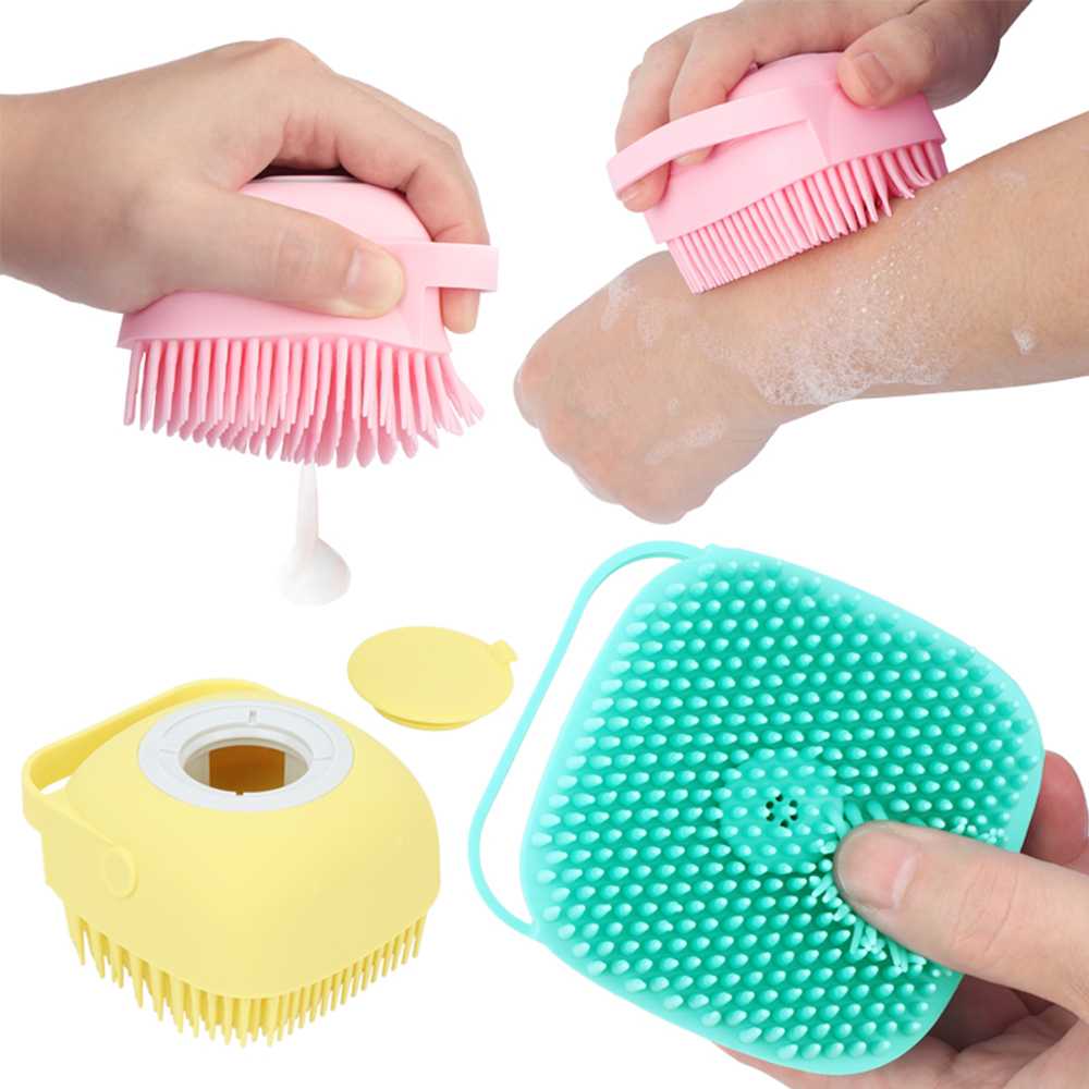 Silicone Bath Body Brush – Soap Dispenser, Exfoliating Scrubber
