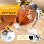 Honey Dispenser with Stand – No Drip, High Capacity